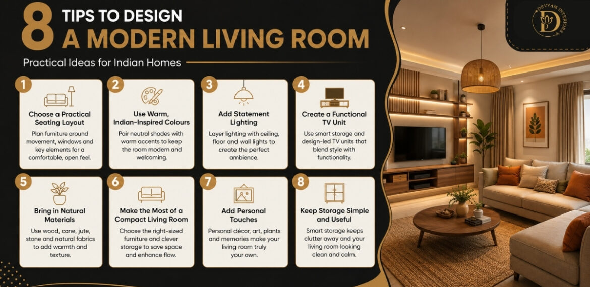 Modern Living Room Design Ideas for Indian Homes