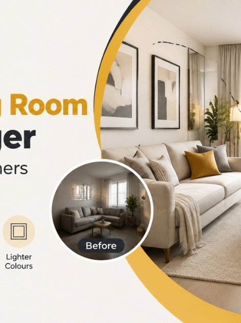 Make a Small Living Room Look Bigger With Interior Designers in Delhi